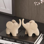 Minimalist Matte Resin Elephant Figurine