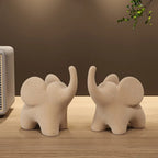 Minimalist Matte Resin Elephant Figurine