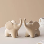 Minimalist Matte Resin Elephant Figurine