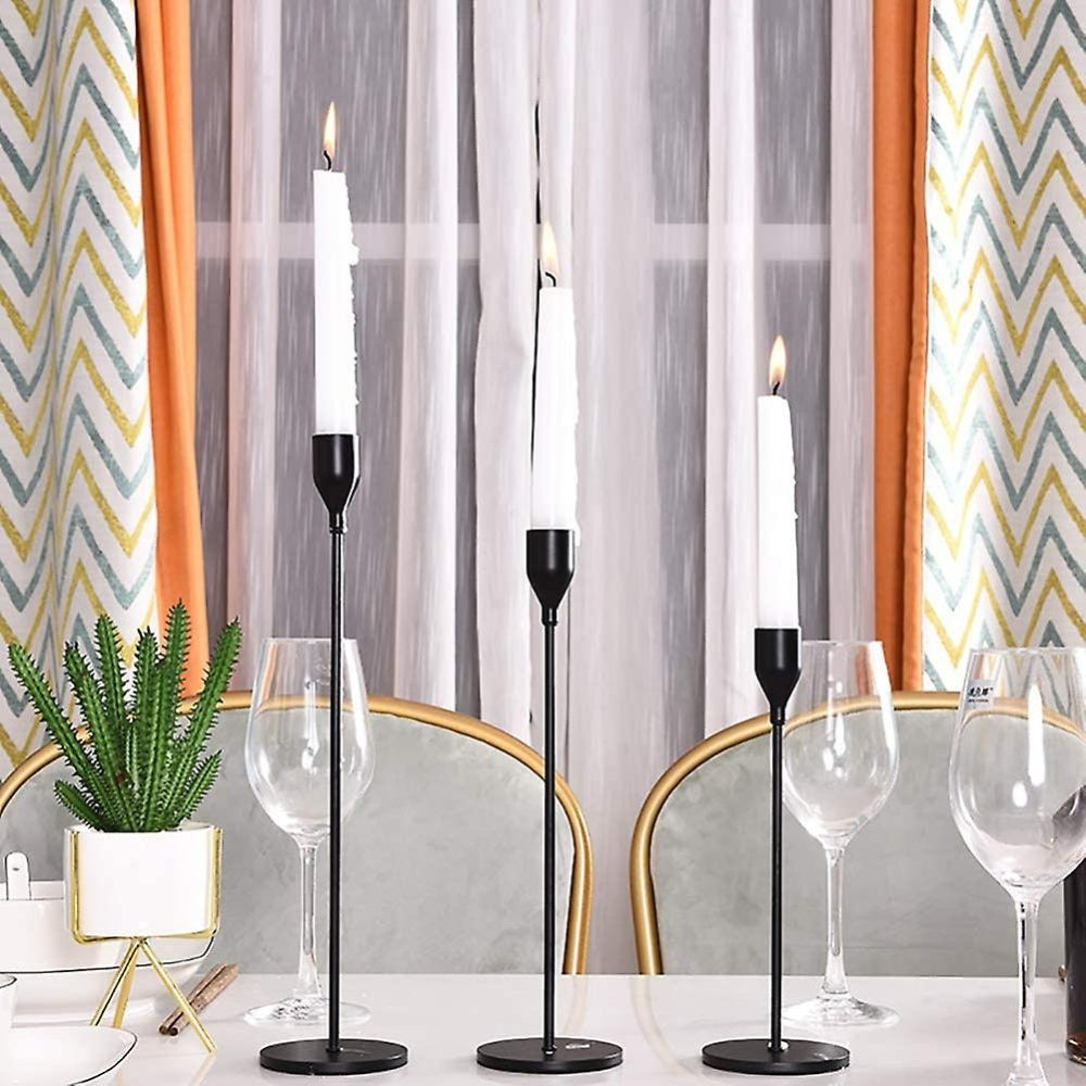 Minimalist Polished Stainless Steel Candle Holder Set (3-Piece)