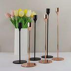 Minimalist Polished Stainless Steel Candle Holder Set (3-Piece)
