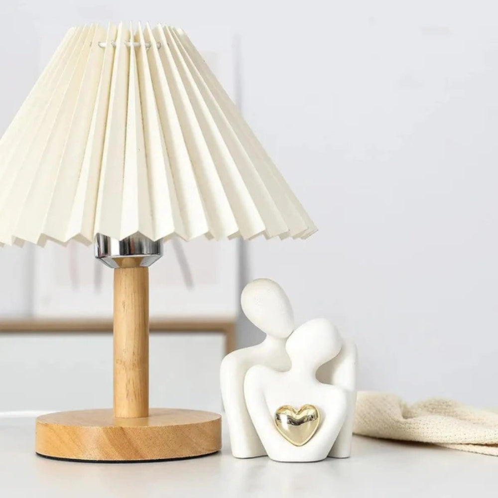 Minimalist Resin Couple Sculpture (Gold Heart Accent)