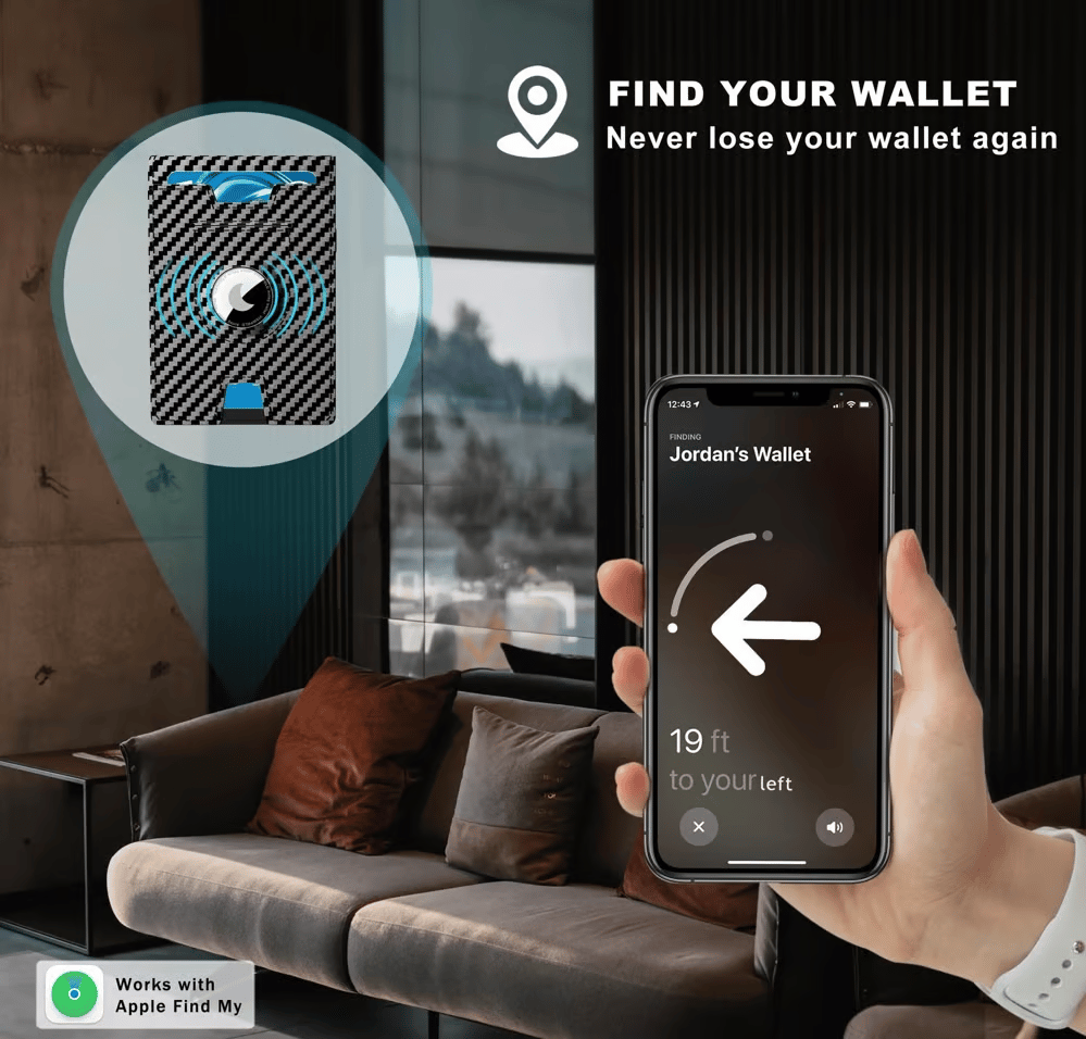 Minimalist Wallet RFID Blocking Aluminum & Leather