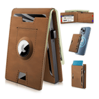 Minimalist Wallet RFID Blocking Aluminum & Leather