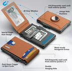 Minimalist Wallet RFID Blocking Aluminum & Leather