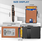 Minimalist Wallet RFID Blocking Aluminum & Leather