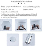 Mirror Film Shatterproof & Self-Adhesive High-Clarity PET