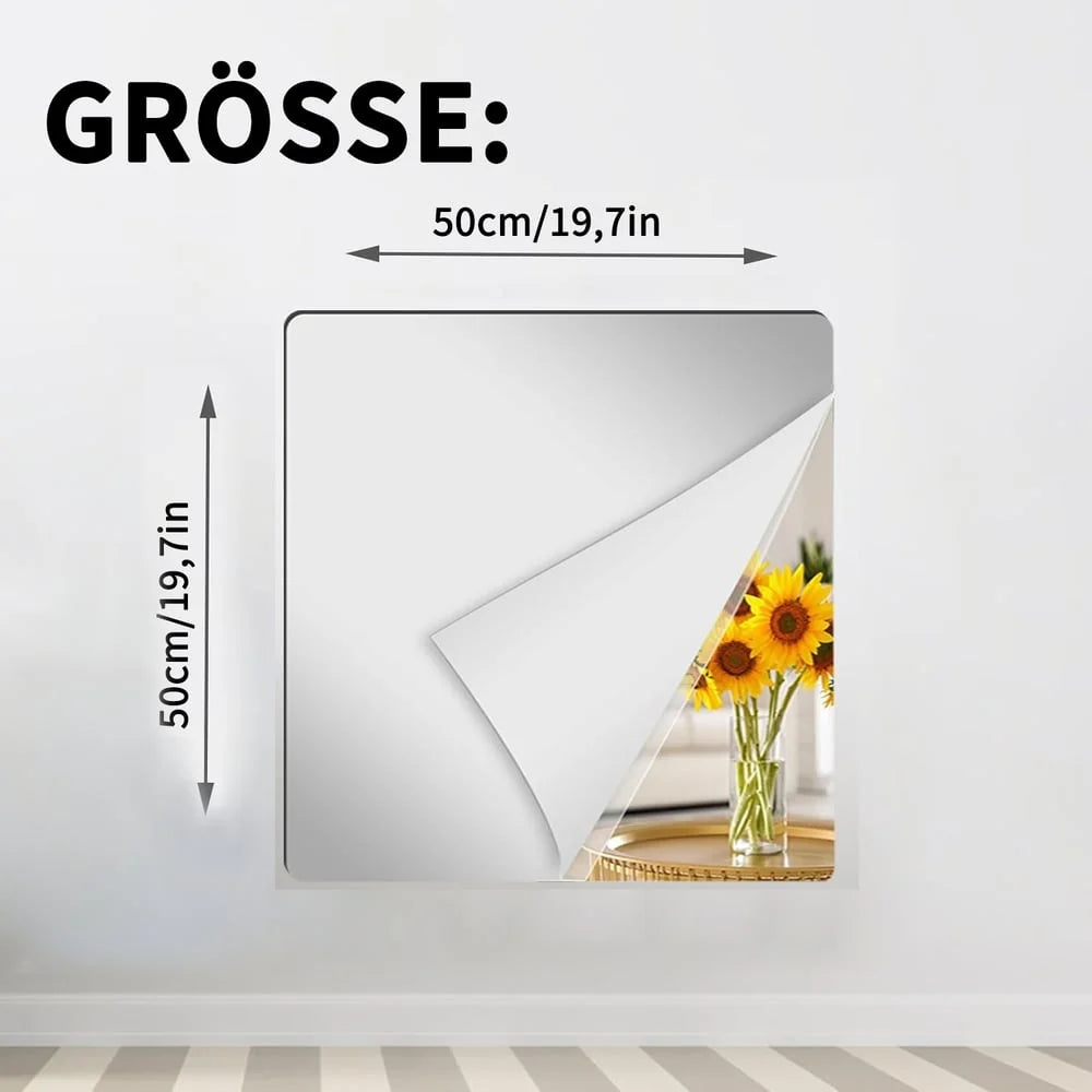 Mirror Film Shatterproof Self-Adhesive High-Gloss