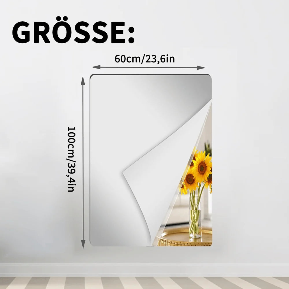 Mirror Film Shatterproof Self-Adhesive High-Gloss