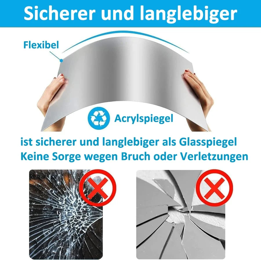 Mirror Film Shatterproof Self-Adhesive High-Gloss