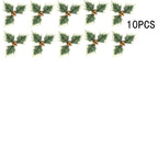 Mistletoe Sprays Golden Berries Lifelike Leaves Set of 30