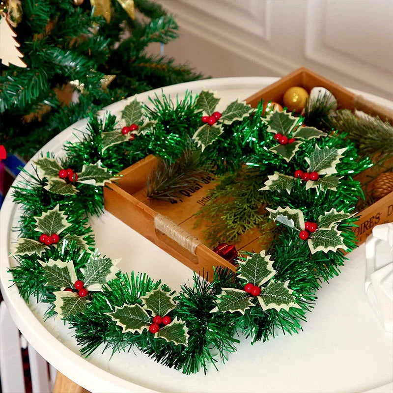 Mistletoe Sprays Golden Berries Lifelike Leaves Set of 30