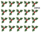 Mistletoe Sprays Golden Berries Lifelike Leaves Set of 30