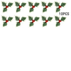Mistletoe Sprays Golden Berries Lifelike Leaves Set of 30