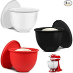 Mixer Bowl Liner 5-Quart Food-Grade Silicone Removable Lid