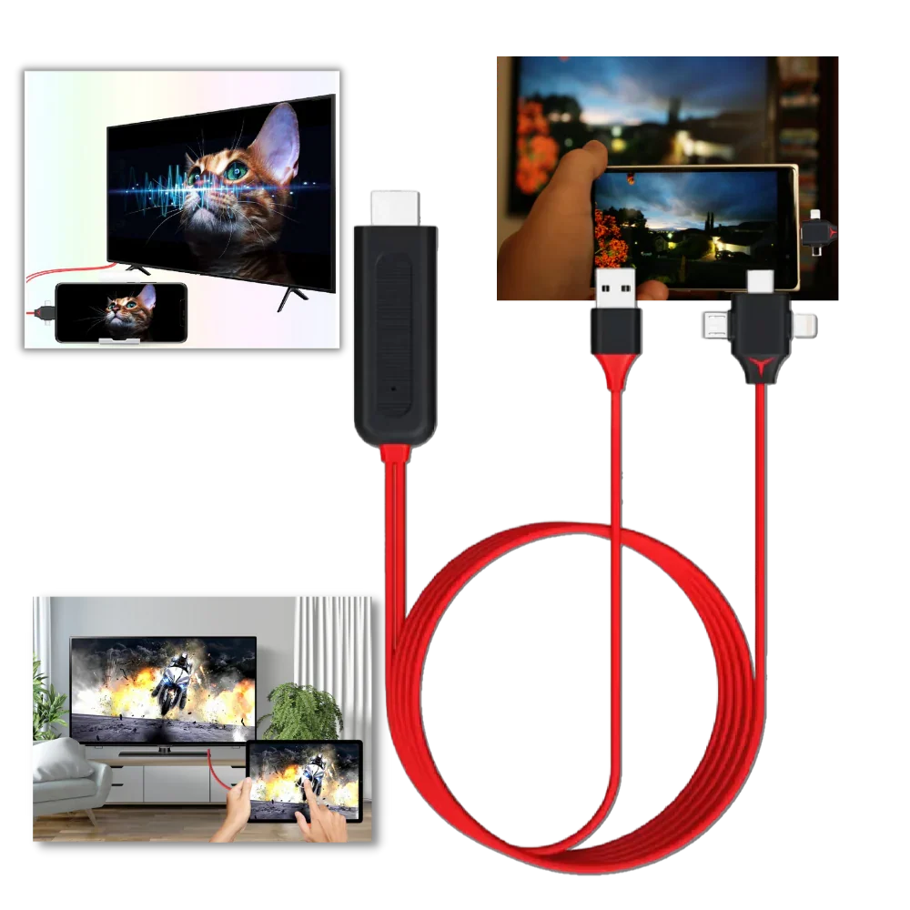 Mobile HDMI Adapter Lightning USB-C Micro Simultaneous Charging