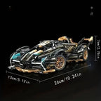Model Car Building Set Working Steering & Four-Point Suspension