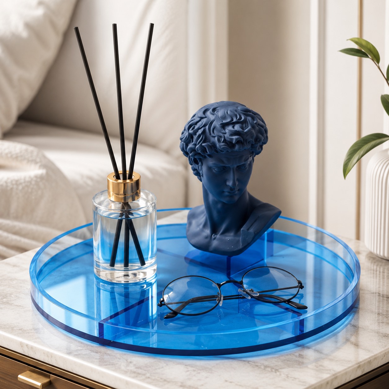 Modern Retro Food-Safe Acrylic Serving Tray (30cm)