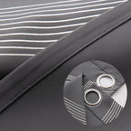Modern Wave Microfiber Blackout Curtain Panel (Grommet Top)