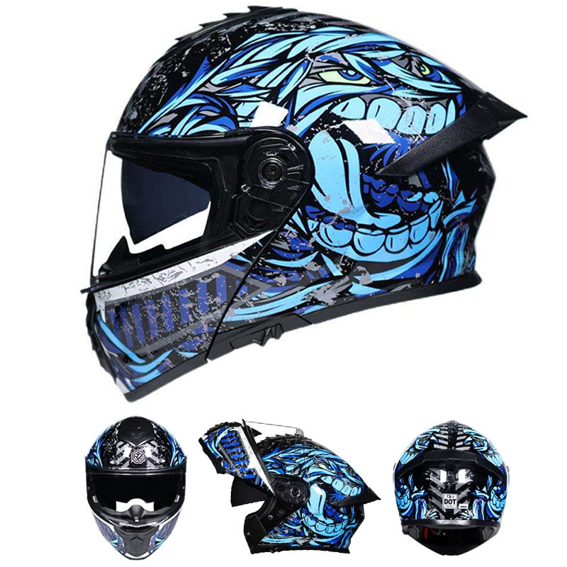 Modular Motorcycle Helmet Dual-Lens DOT & ECE Certified