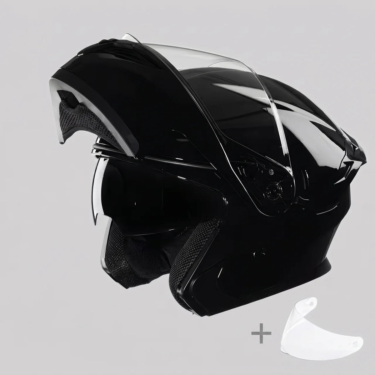 Modular Motorcycle Helmet Flip-Up & Dual Visor Comfort Fit