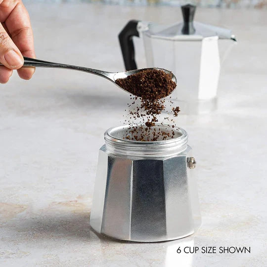 Moka Pot Coffee Maker Cast Aluminum 6-Cup
