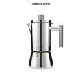 Moka Pot Stainless Steel Heat-Resistant Handle Induction & Dishwasher-Safe
