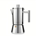 Moka Pot Stainless Steel Induction Compatible & Dishwasher Safe