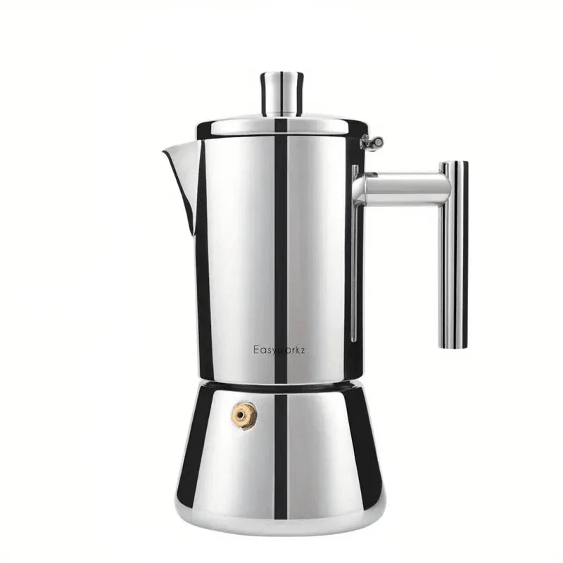 Moka Pot Stainless Steel Induction Compatible & Dishwasher Safe