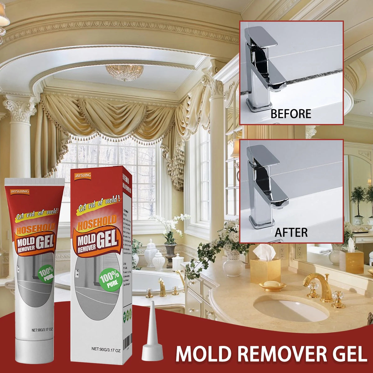 Mold And Mildew Remover Gel Fine-Tip Applicator