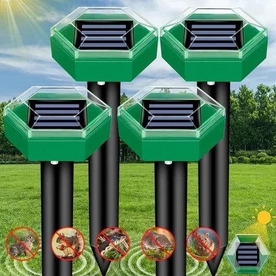 Mole & Gopher Repeller Solar-Powered Ultrasonic Weather-Resistant