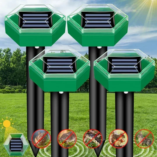 Mole & Gopher Repeller Solar-Powered Ultrasonic Weather-Resistant