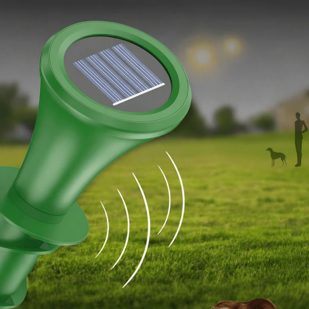 Mole Repellent Solar-Powered Silent Vibration Two Acre Coverage
