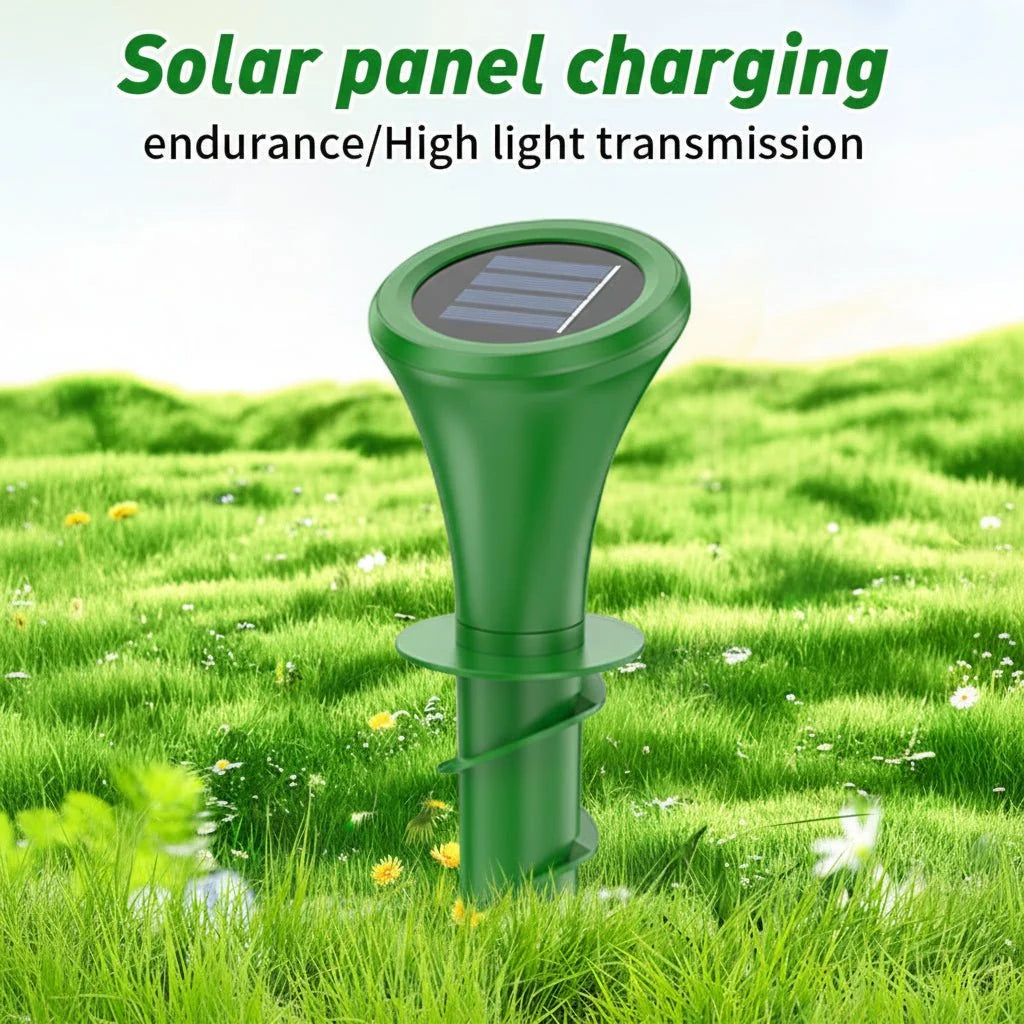 Mole Repellent Solar-Powered Silent Vibration Two Acre Coverage