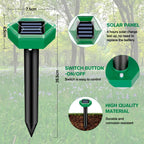 Mole Repeller Solar Powered Ultrasonic Waterproof