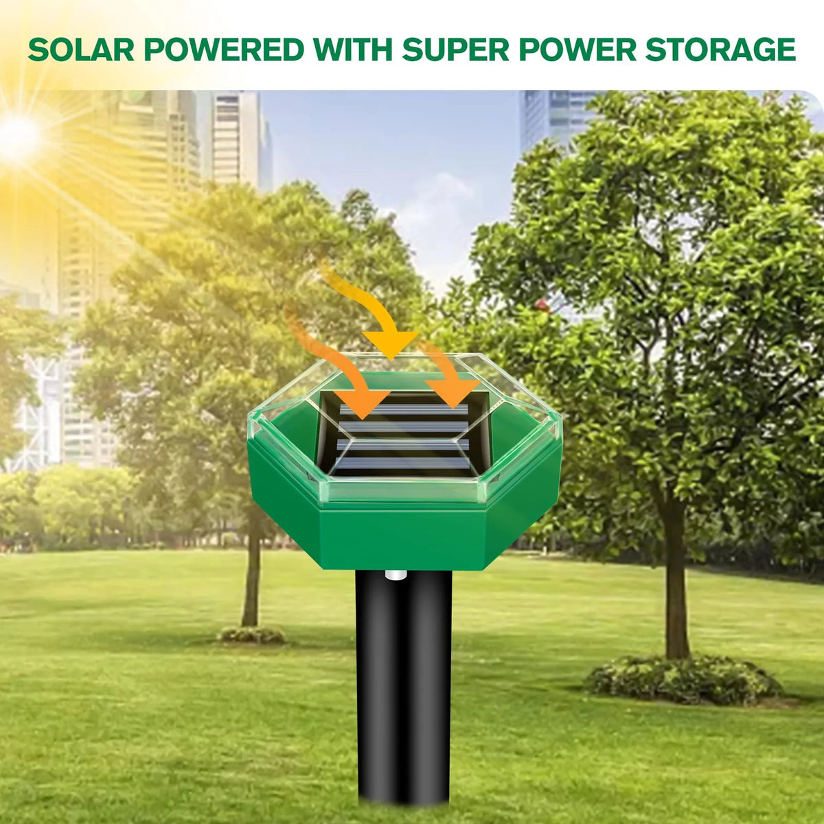 Mole Repeller Solar Powered Ultrasonic Waterproof