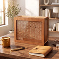 Money Box Wooden Clear Acrylic Window 10,000 Dollar Capacity
