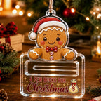 Money Gift Holder Festive Snowman Clear Plastic