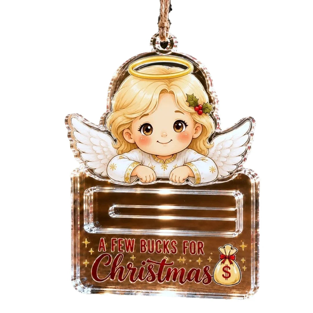 Money Gift Holder Festive Snowman Clear Plastic