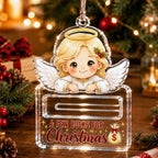 Money Gift Holder Festive Snowman Clear Plastic