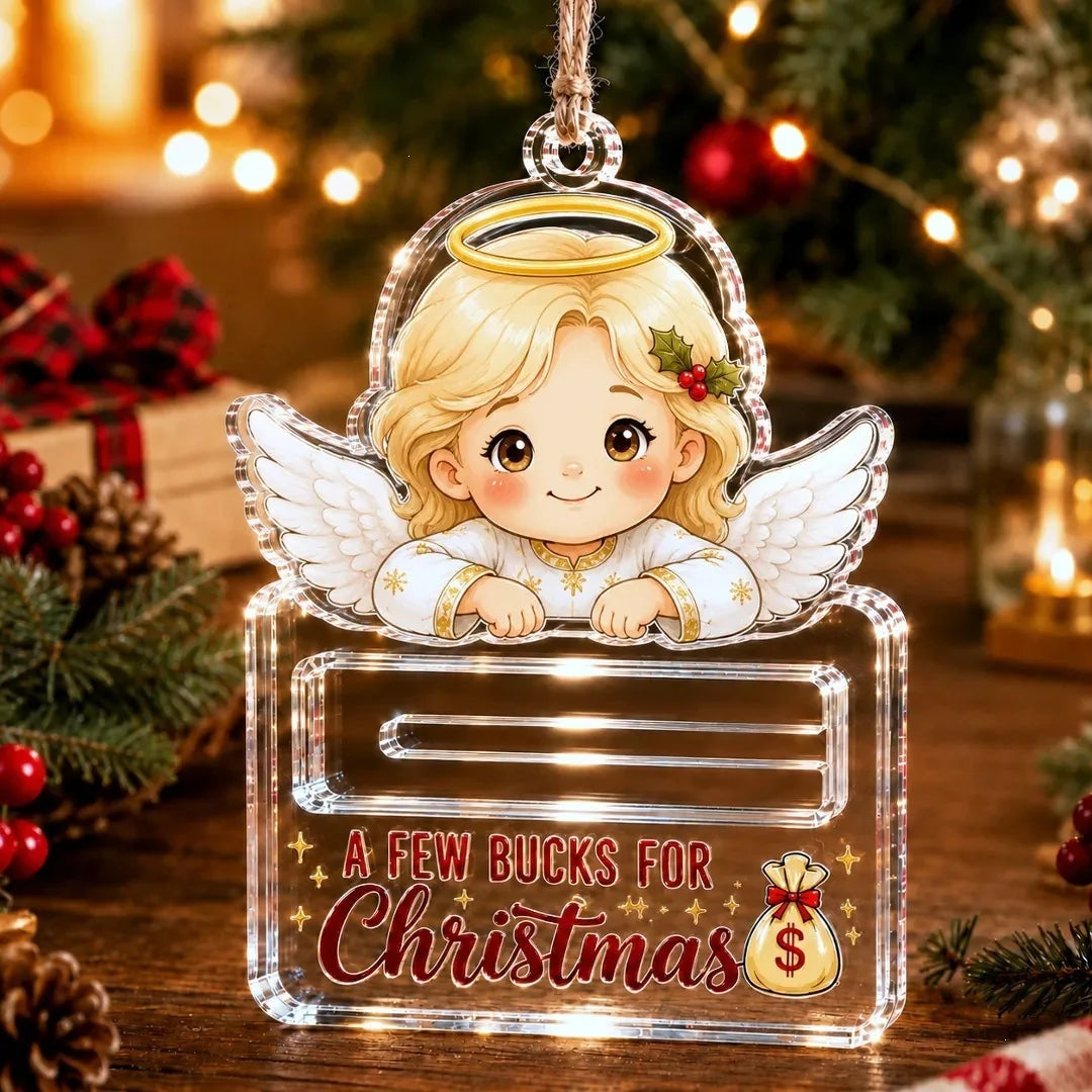 Money Gift Holder Festive Snowman Clear Plastic