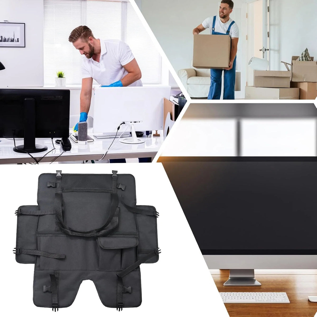 Monitor Case Padded Flannel Lined Fits 21 x 28