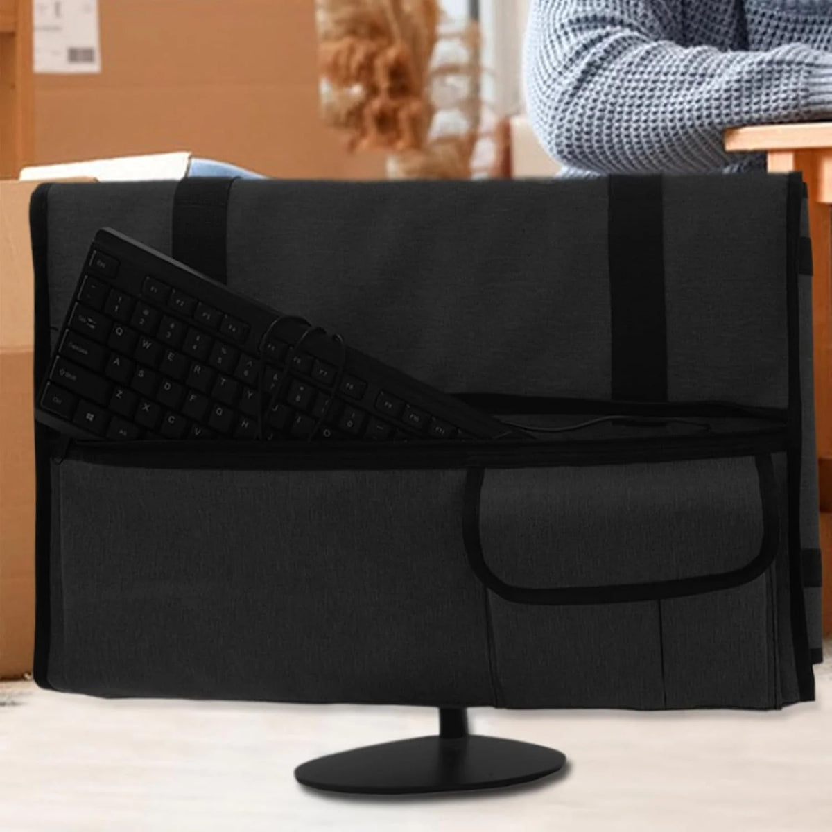 Monitor Case Padded Flannel Lined Fits 21 x 28