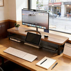 Monitor Stand Two-Tier Ergonomic Pull-Out Drawer