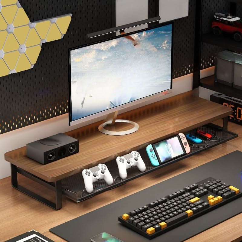 Monitor Stand Two-Tier Ergonomic Pull-Out Drawer