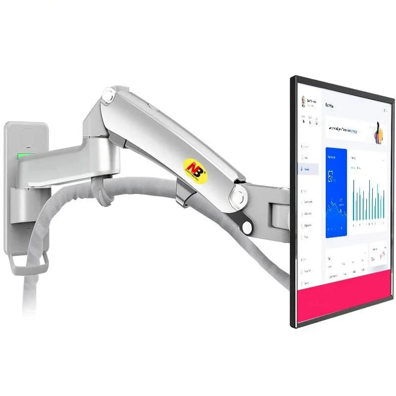 Monitor Wall Mount Gas-Spring Dual-Arm Full Motion