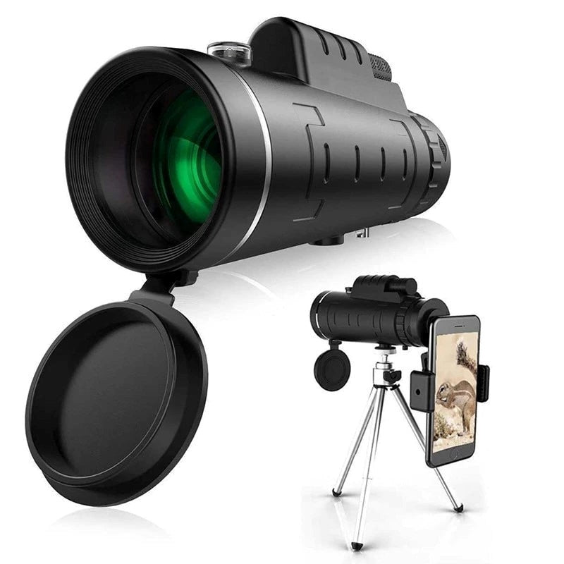 Monocular 10X BAK4 Prism Phone Mount & Tripod Ready