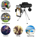 Monocular 10x BAK4 Prism Tripod & Phone Holder