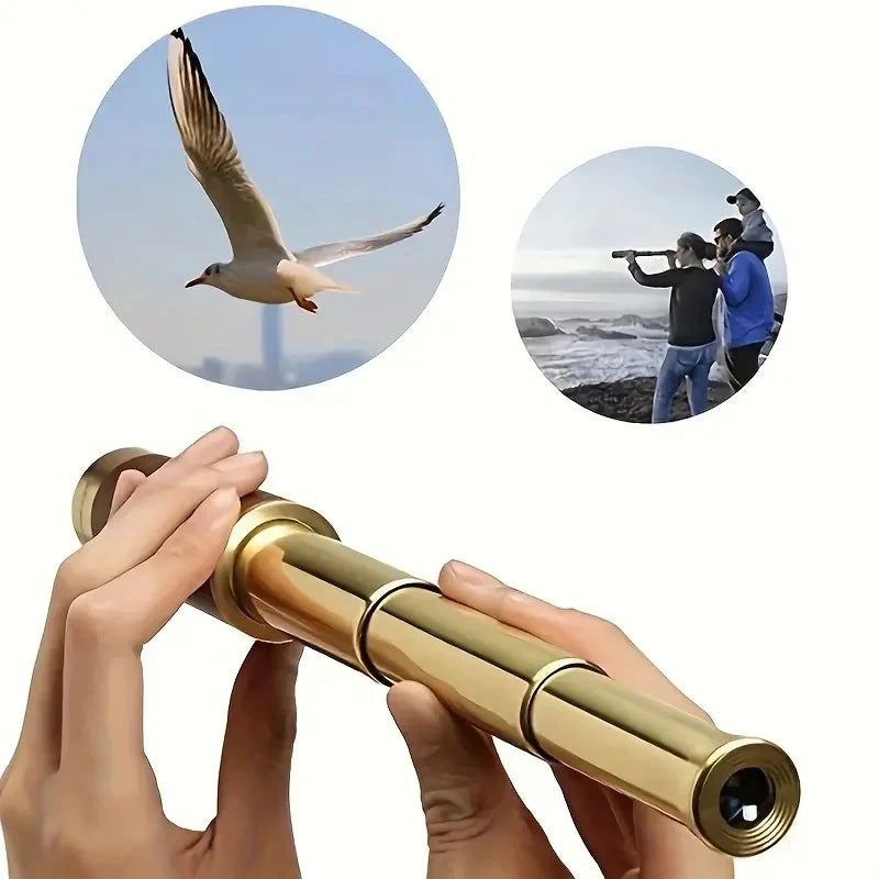 Monocular 10x Magnification BAK4 Prism Foldable Aluminum Body