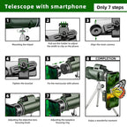 Monocular 80x Magnification BAK4 Prism Waterproof